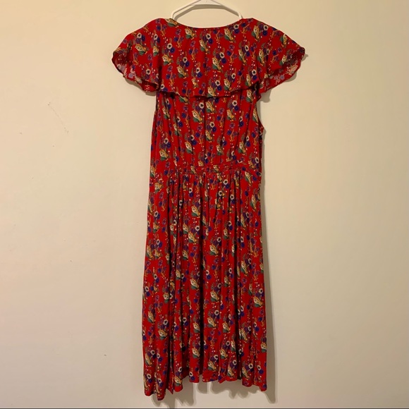 Anthropologie Dress Red Size 8 - Picture 3 of 3